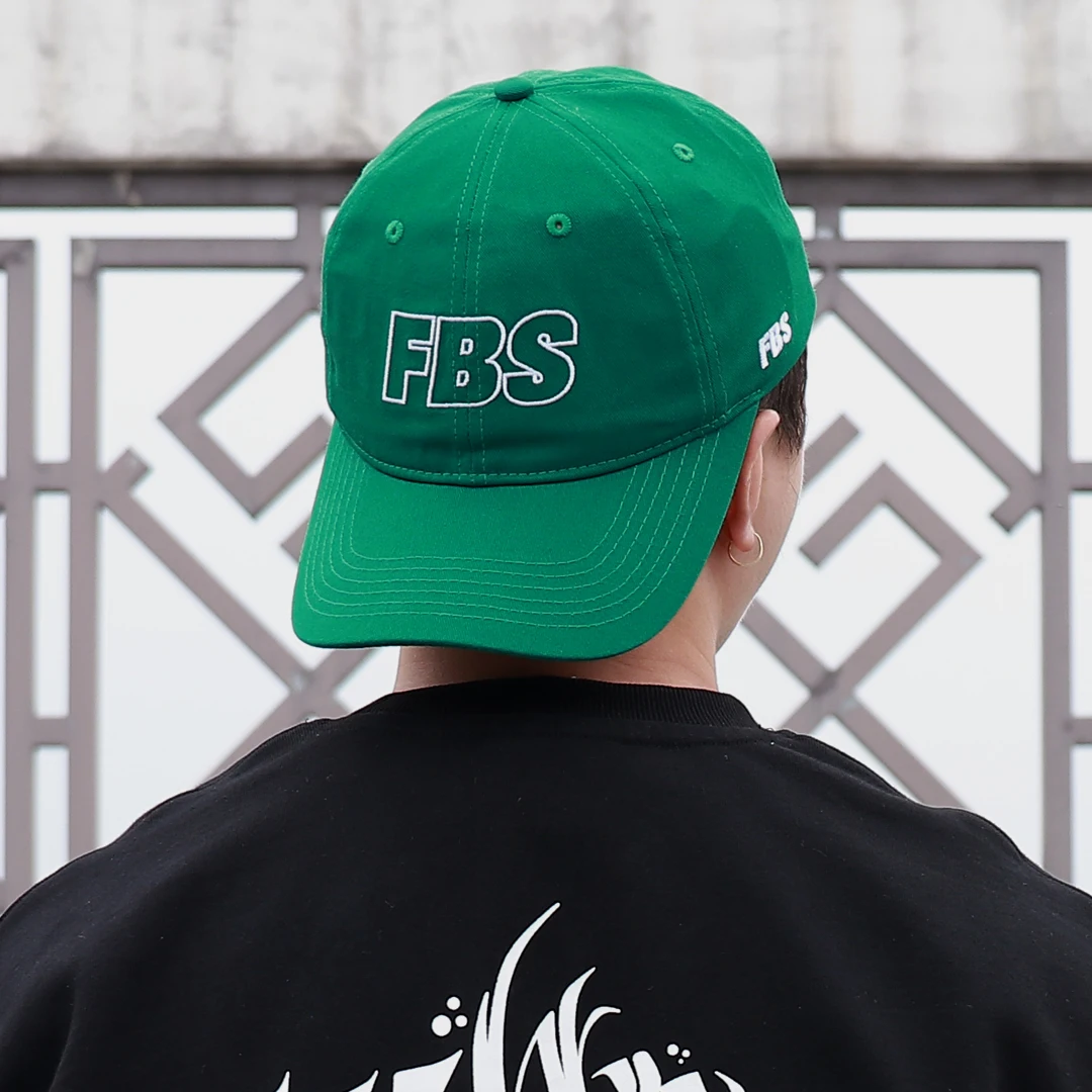 FBS Brand Adjustable American Street Hip Hop Skateboarding Cap Green Baseball Hat Dance Sunguard Curved Brim Unisex Cotton Cap