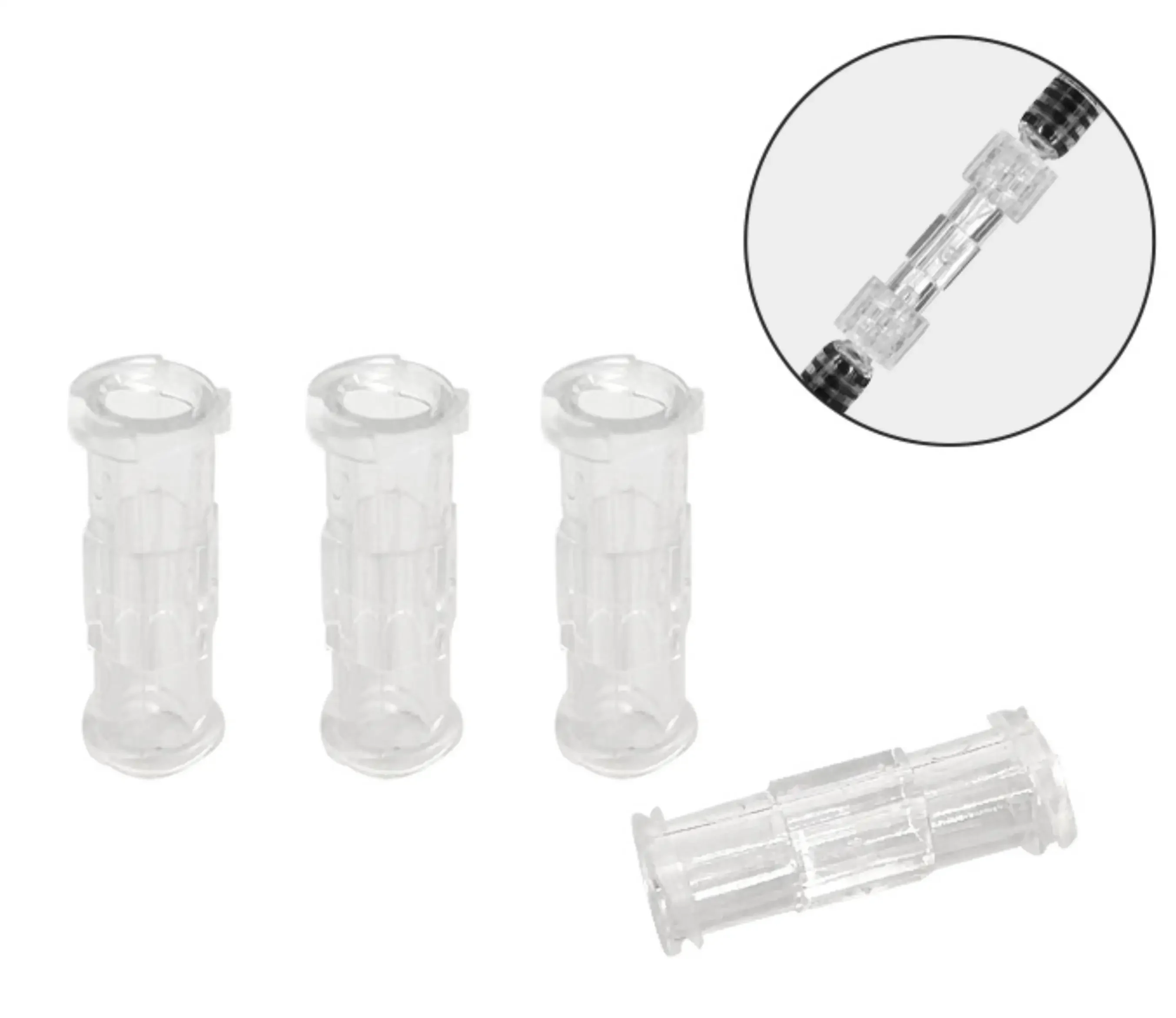 Syringe Coupler Connector Transparent Female to Female Luer Lock Sterile Individual Packaging 10/20/50pcs