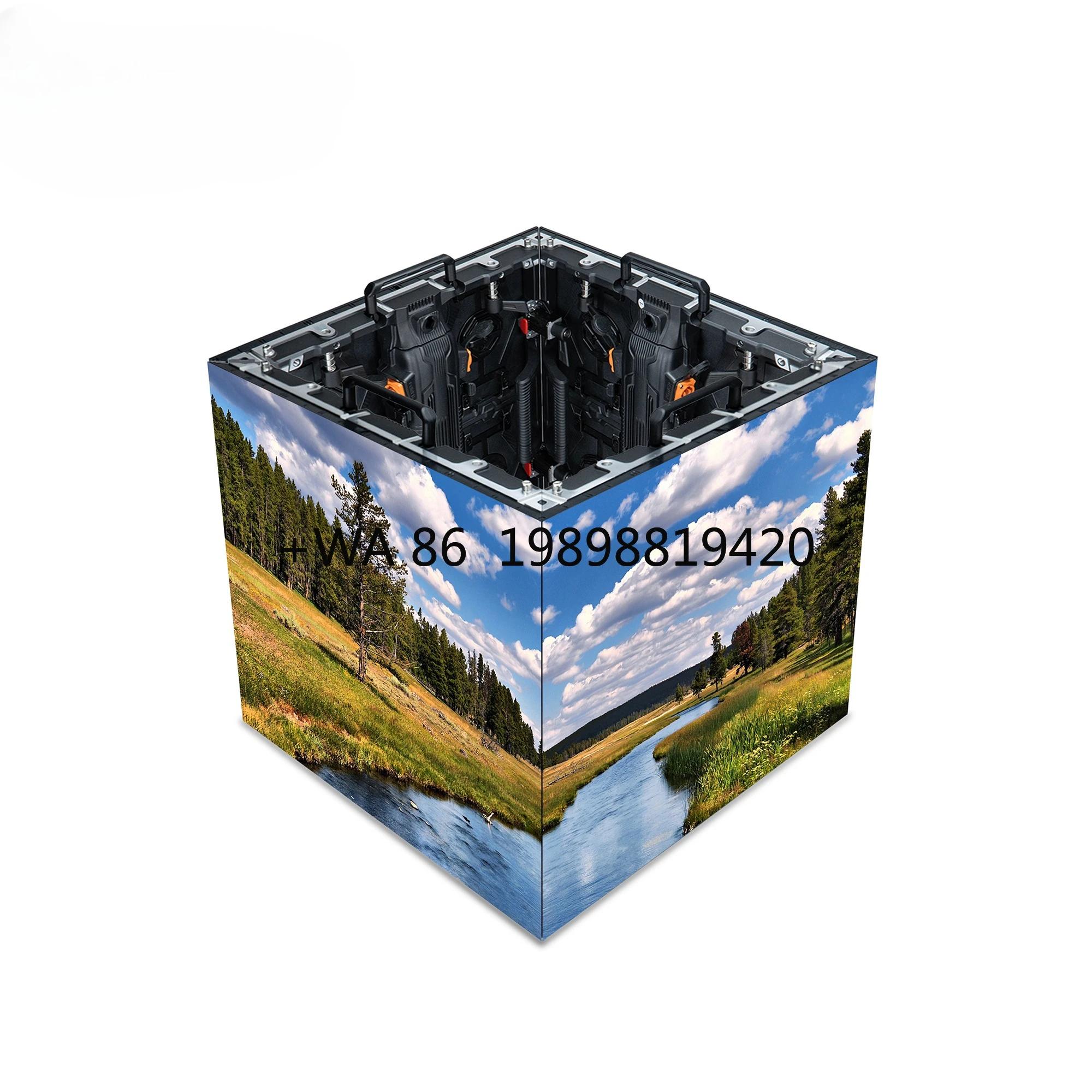 Montado en 45 para formar ángulos rectos con soporte de mantenimiento frontal Pantallas LED interiores/exteriores