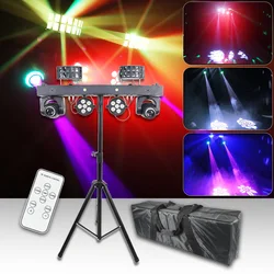 New 2x30w Spot Moving Head + 6x5w Par + 10w RGBW Butterfly Strobe 5in1 Stand Dj Disco Effect Stage Lighting  DMX Music Nightclub