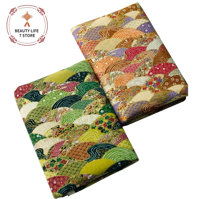 Japanese Cotton Printed patchwork Fabric Quilting material for Sewing dolls and bags Needlework Accessories 145x48cm