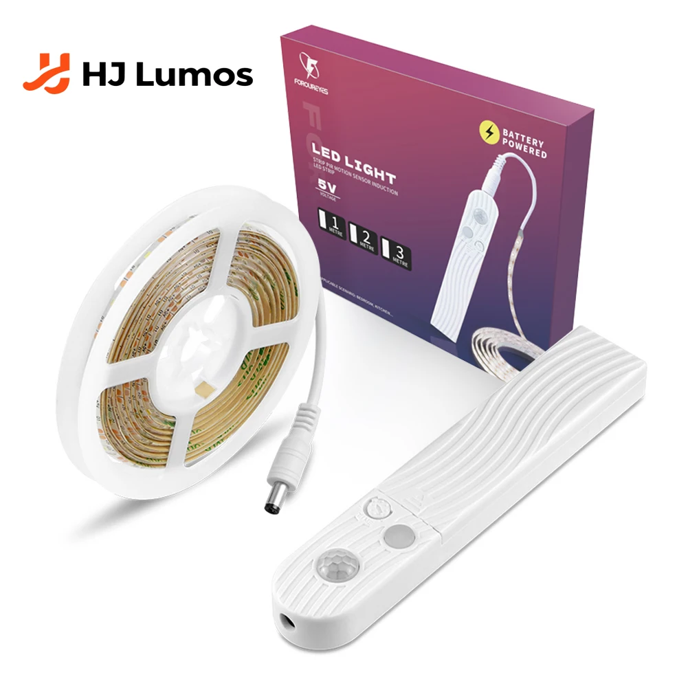 

DC5V LED Strip PIR Motion Sensor Induction LED Night Light Waterproof Battery Kitchen Cabinet Under Bed Lamp Tape For Room