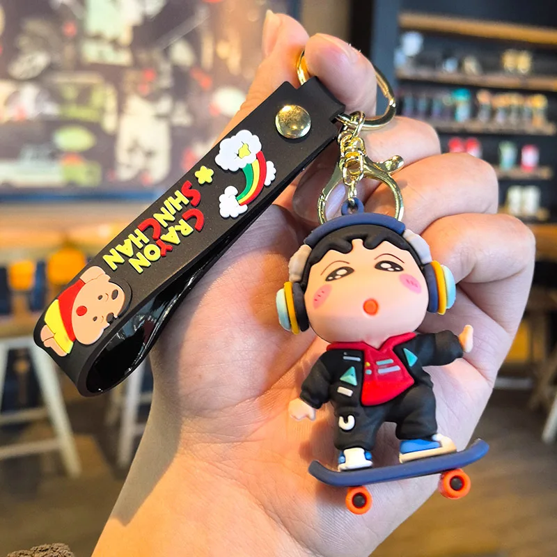 1 قطعة للتلوين شين تشان مفتاح مشبك الكرتون الصليب خلع الملابس مفتاح الهزلي على ظهره التحول الديكور الهدايا #6