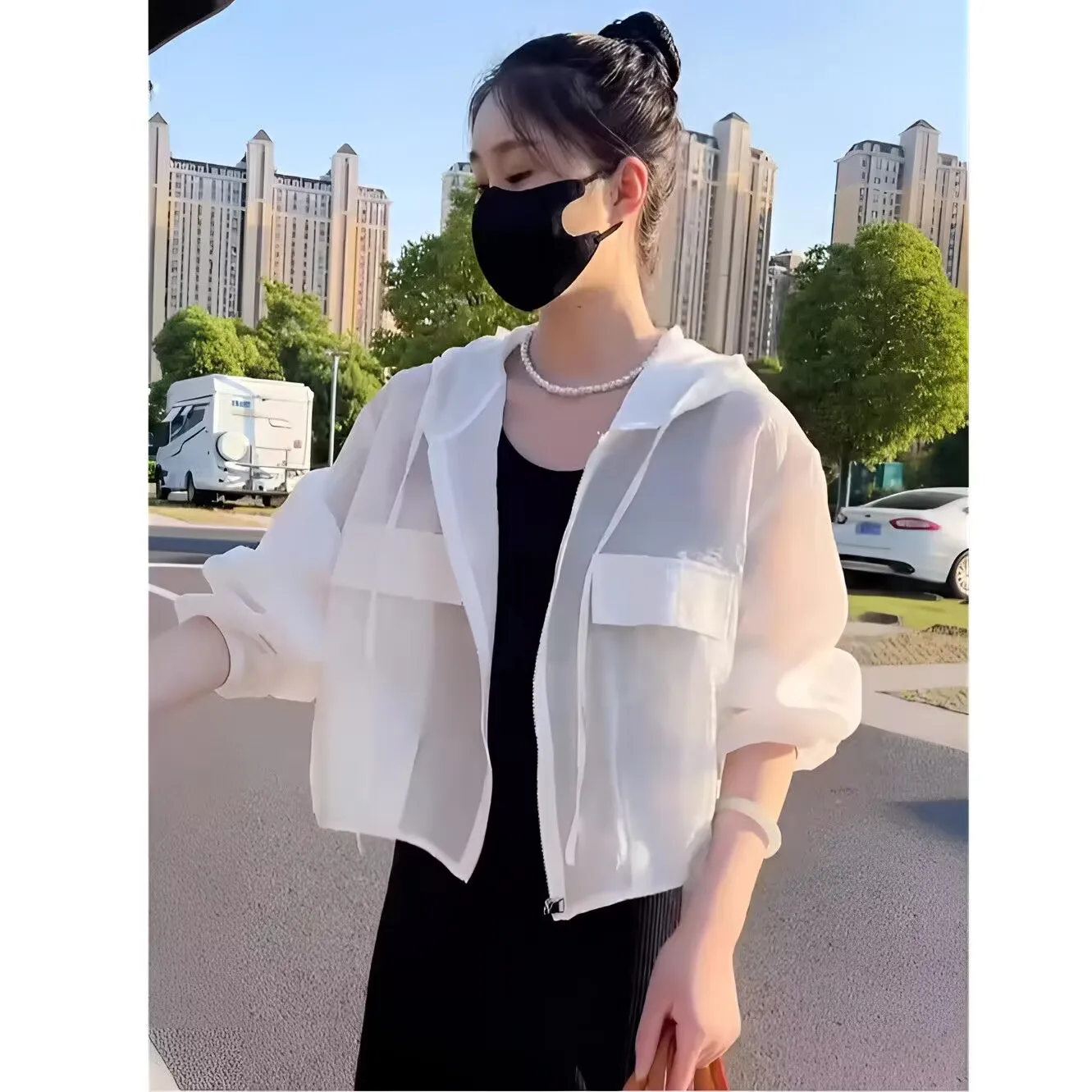 Summer Hooded Thin Sun-protective Clothing 2025 Women Casual Sports Short Jacket Female Loose UV-resistant Cardigan Jacket Top