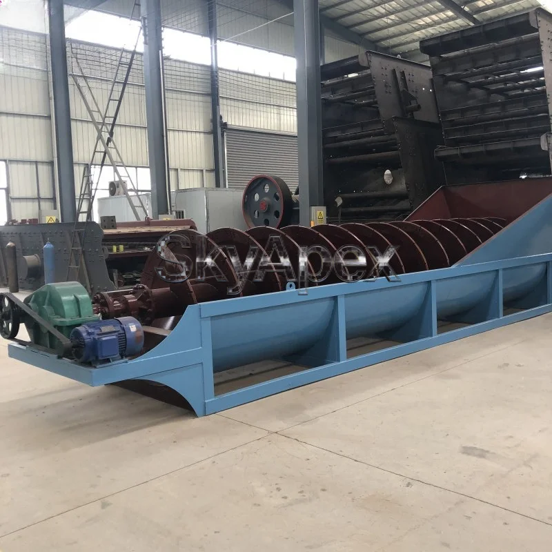 Deposit Spiral Sand Washer Production Line Mining Double Spiral Classifier Submerged Sand Washing Equipment Mountain Sand