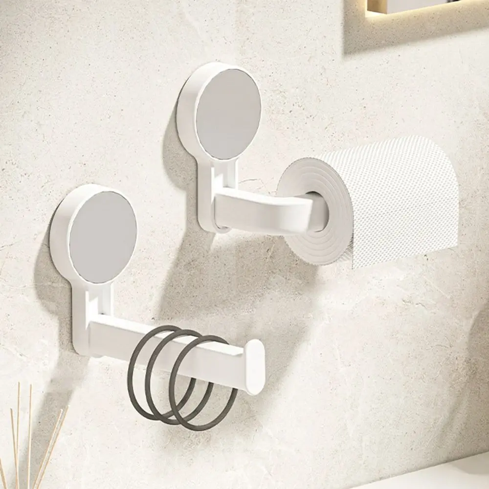 Multi-Purpose Suction Cup Toilet Paper Holder Adhesive Simplicity Hanging Paper Roll Holder Fashionable Thickened Design