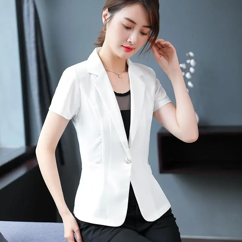 

Long Blazers Woman Elegant Notched Collar Double-Breasted Office Lady Oversized Blazer Fashion Spring Autumn Suit Tops Outwear