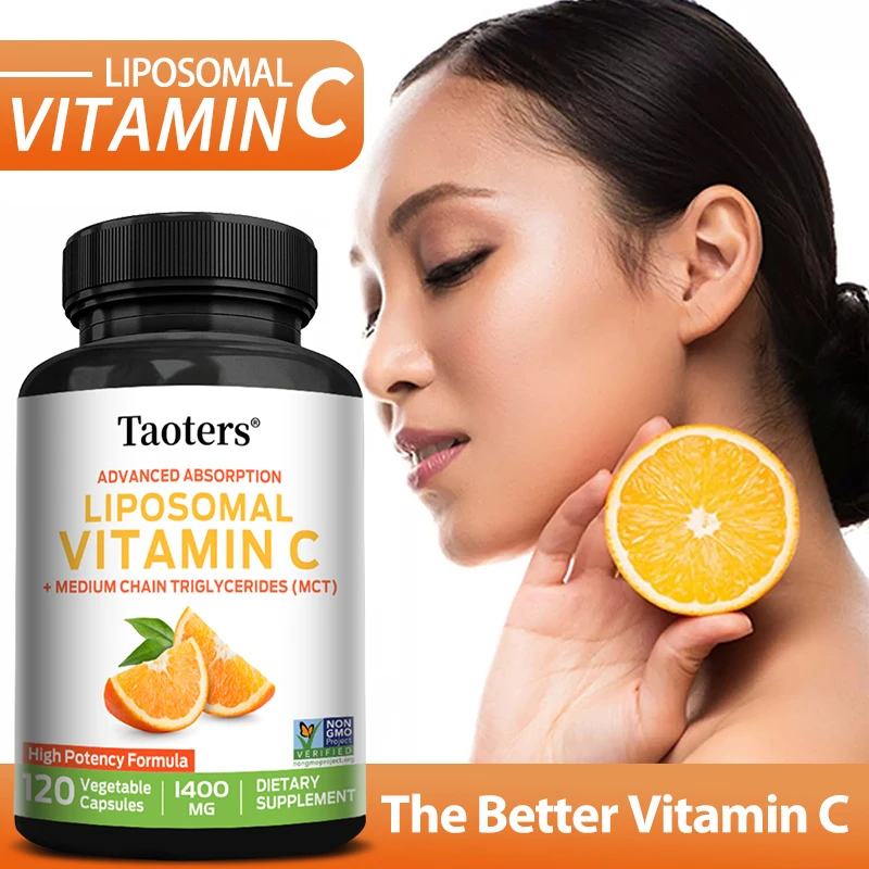 Liposomal Vitamin C 1400mg - Promotes Collagen Production, Immune Support, Powerful Antioxidant