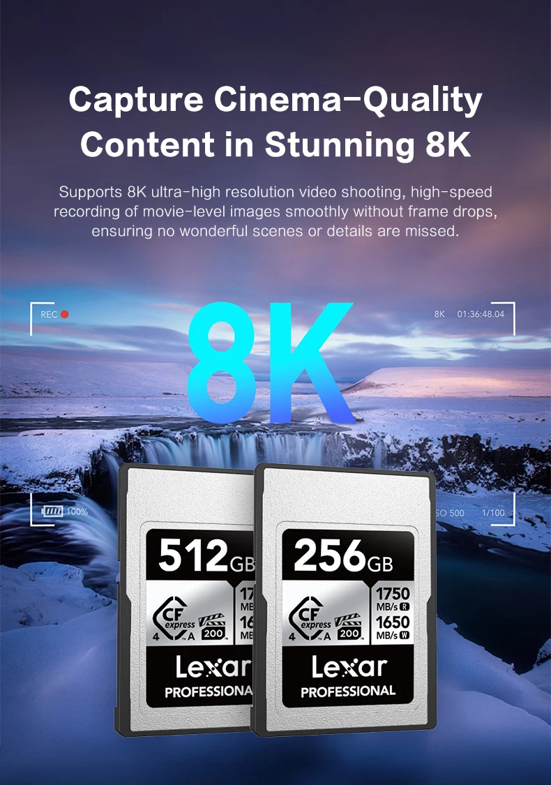 Lexar Professional SILVER CFexpress 4.0 Typ A-Karte 2 TB 1 TB 512 GB 256 GB VPG200 Hochgeschwindigkeits-CF-Karte für SONY-Kamera Max. 1750 MB/s – Detail 4