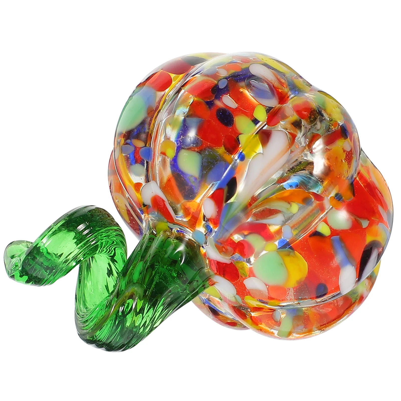 

Blown Glass Pumpkin Decoration for Friends Gathering Photo Prop Festive Atmosphere Glass Pumpkin Home Decor Photo Prop