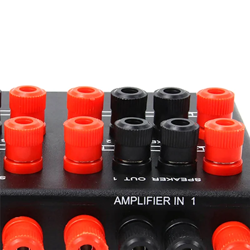 YWDZ-Mini 2-IN-4-OUT Stereo Audio Selector Amplifier Switcher Box Speaker Splitter SP-24B Speaker Selector Box Easy Install