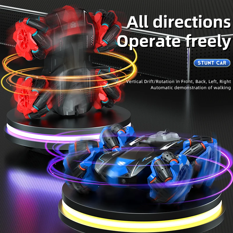 

2.4G Remote Control Car Gesture Sensing Stunt Car Music Light Rolling Double-Sided Boys Four-Wheel Drift Car Plastic Toy