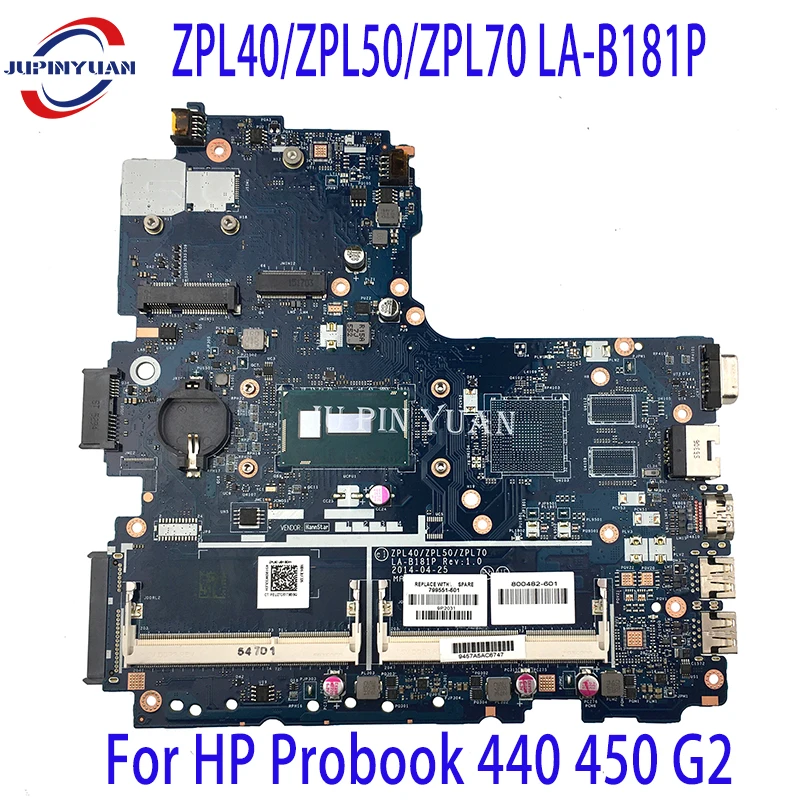 

768057-601 799553-601 For HP Probook 440 450 G2 Laptop Motherboard 799548-601 798493-601 799551-601 798496-601 LA-B181P