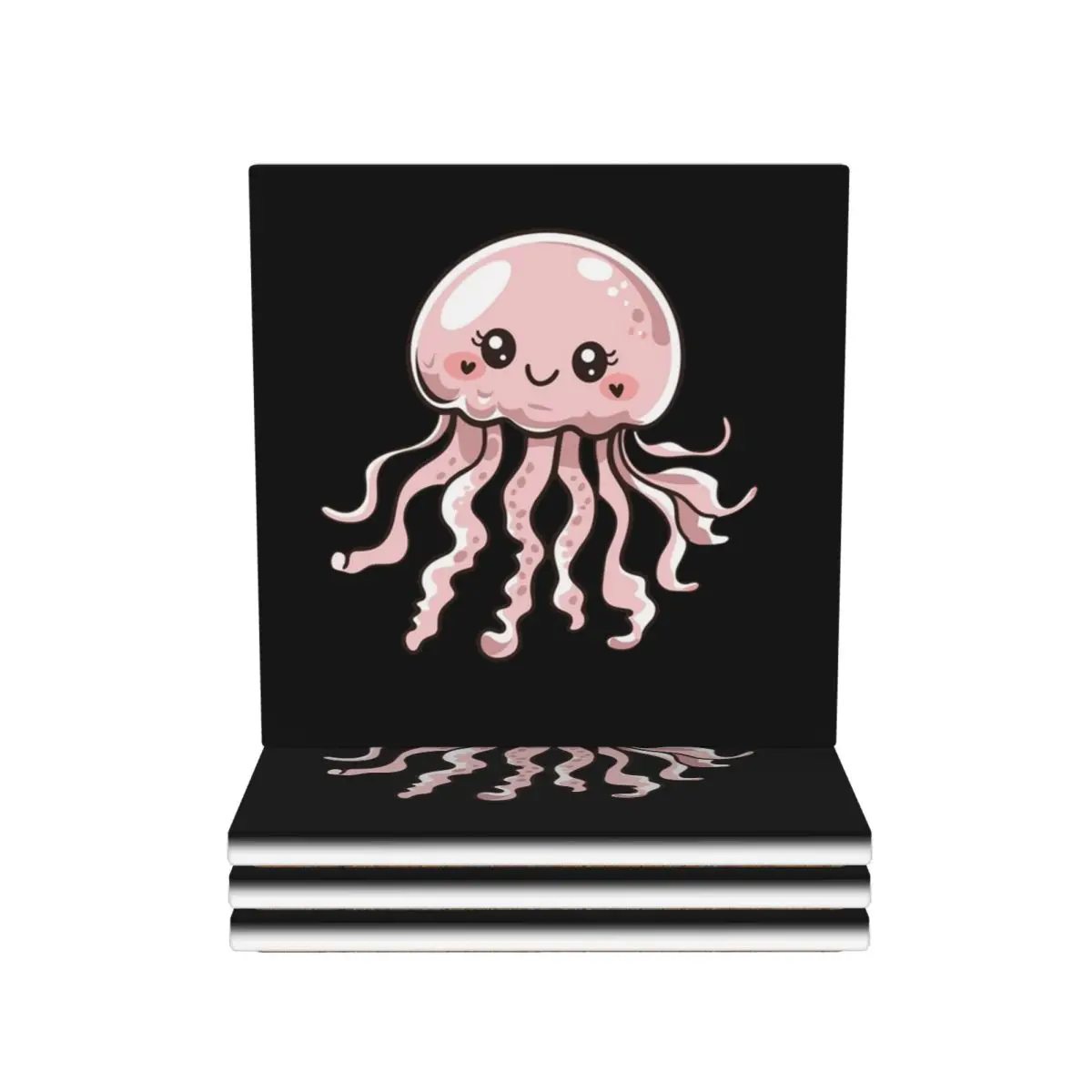 

Cute Jellyfish Kawaii Design Coaster Ceramics Baking Mat Table Decoration And Accessories Utensils Table Placemats Coffee Mat