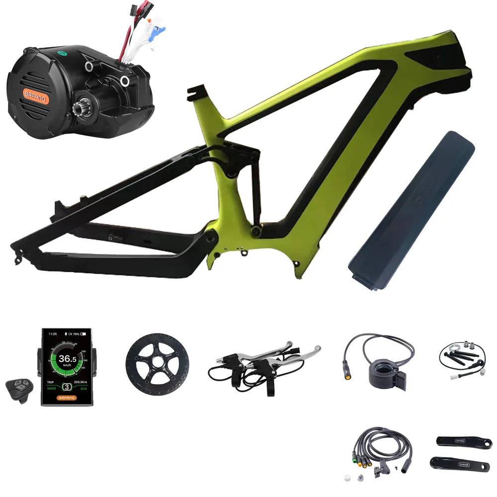 Joyebikes Carbon E Bike Frame Full Suspension E Bike Bafang M620 G510 Motor Frame