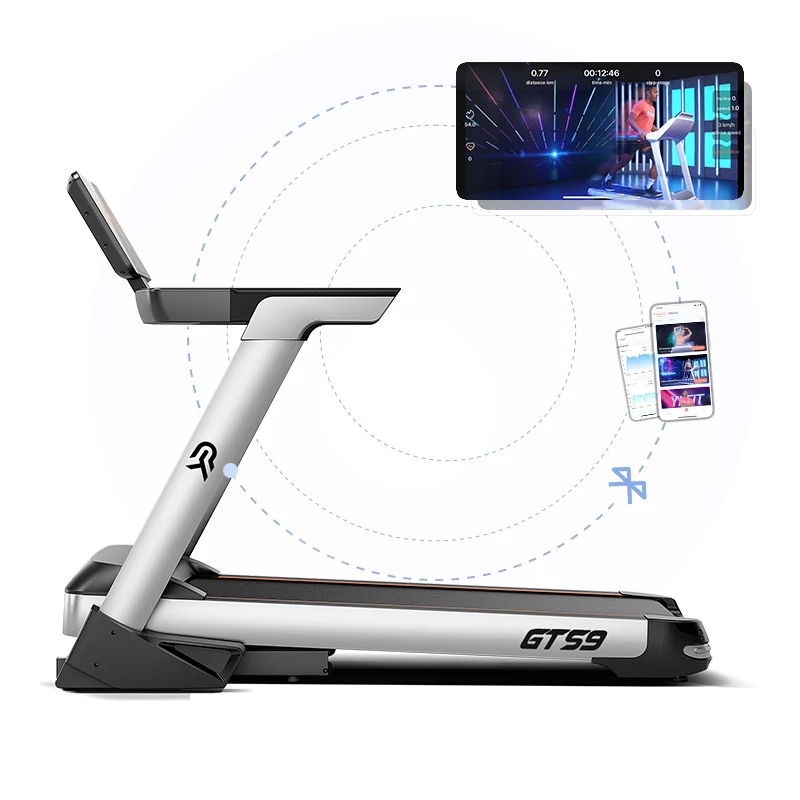 AC Motor Commercial Treadmill Touch Screen Light Commercial Treadmill Motorized Running Machine With FIT APP
