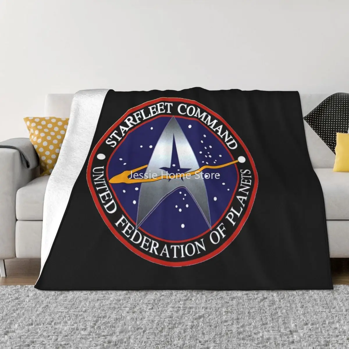 Star Treks Film Movie Sign Blankets Coral Fleece Plush Summer Portable Lightweight Throw Blankets for Bed Outdoor Quilt