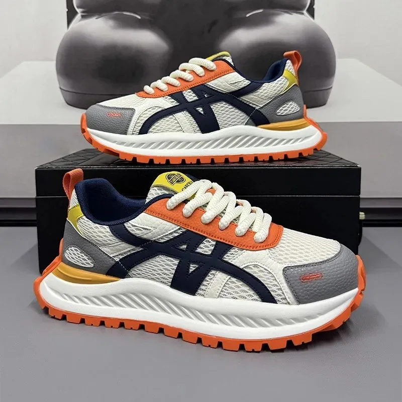 

Men's Shoes Fashion Platform Sneakers New Mesh Breathable Casual Shoes Men Forrest Gump Shoes Soft Sole Tennis Training Footwear