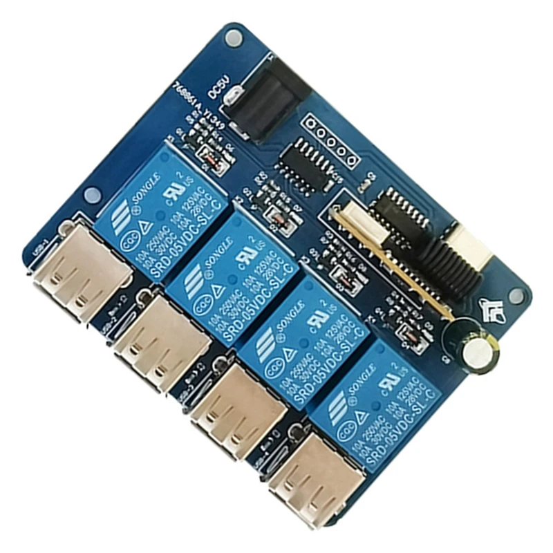 Blue Power Expansion Module 433 Remote Control 5V Power Supply 4 Way USB Distribution Board Power Supply Hub