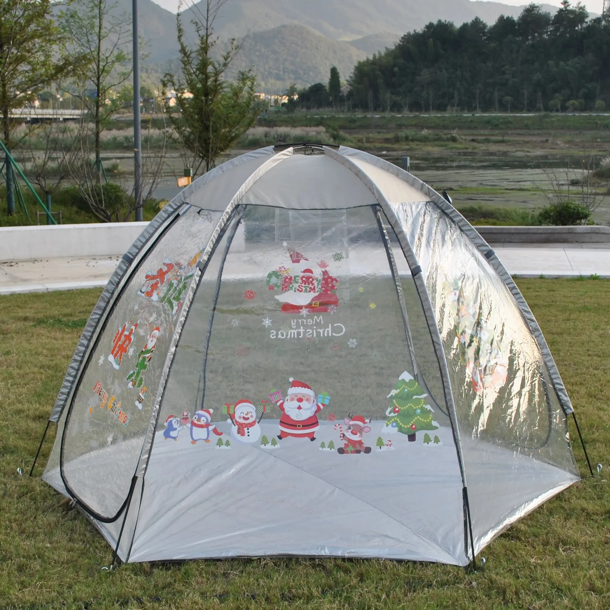 

No stickers Festive Haven: Create Your Christmas Tent Wonderland Outdoors, All Weather Sport Tent, Camping Outdoor Clear Shelter