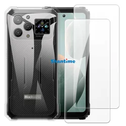 Soft Case + 2 Pack Tempered Glass Screen Protectors for Blackview BL8000 5G Full-Body Protection