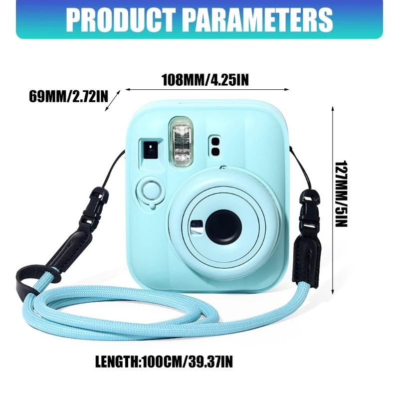 0XLB Front Opening Silicone Camera Cover for Mini 13 Day Carry Use Easy Access