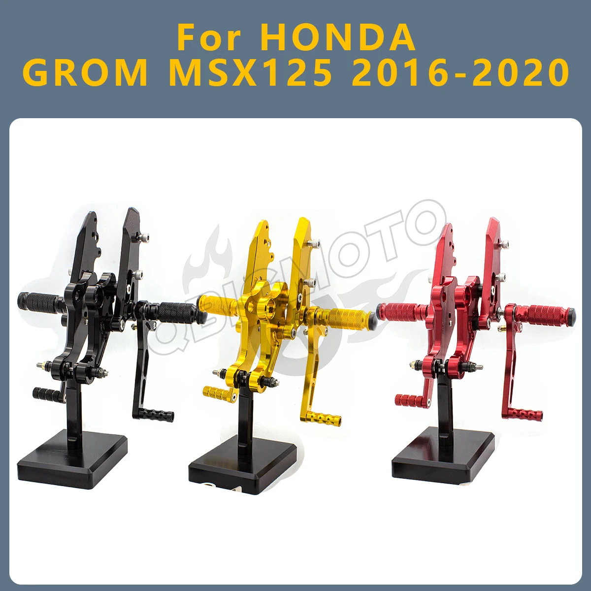 Motorcycle Rearset Footpeg Rearsets Rear Footrest Foot Pegs Pedal CNC Accessories For Honda MSX125 MSX GROM Monkey 125 2020-2016