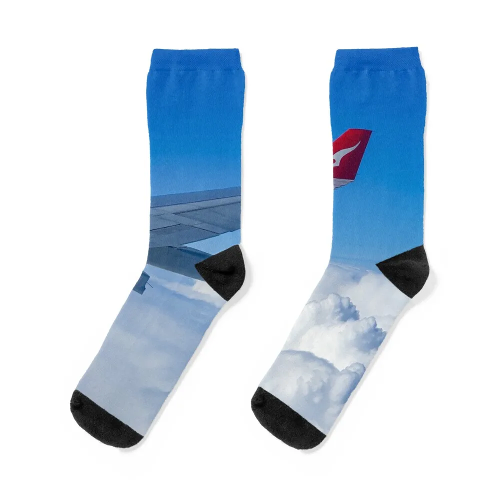 

Flying Qantas Socks Rugby FASHION Stockings man snow Socks For Girls Men's
