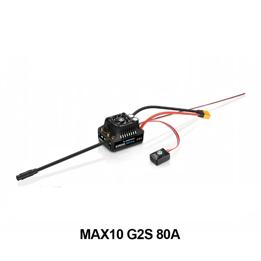 Hobbywing EzRun MAX10 G2S 80A/140A Sensored Brushless ESC met Bluetooth-datalogging voor 1/10 RC auto's en vrachtwagens