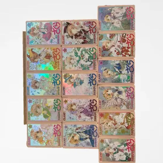 DIYCardcaptor Sakura Clear Card Anime Trading Card Game TCG Sakura Kinomoto Holographic Shiny Foil Battle Cards Collectible Gift