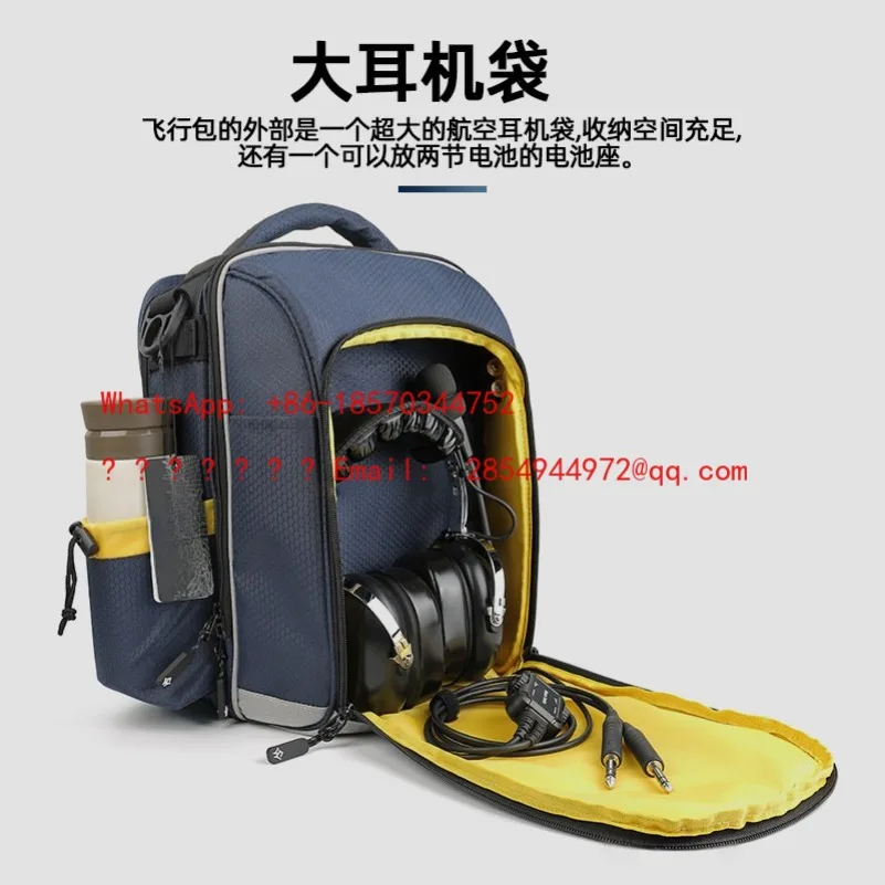 L    Pilot Business Leisure Large Capacity Double Shoulder Handbag Can Be Put on Trolley Case Storage Luggage Backpack Unisex