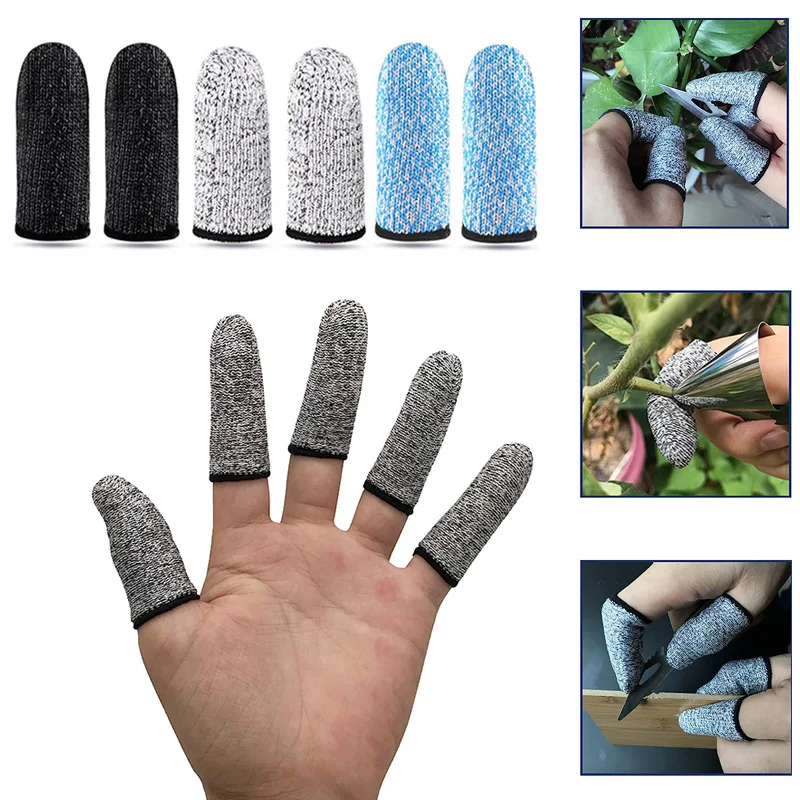 

30pcs~10pcs Anti-Cut Finger Cots Thumb Protector Sleeve Cover Finger Peel Fingertip Gloves Picking Finger Cover Kitchen Tools