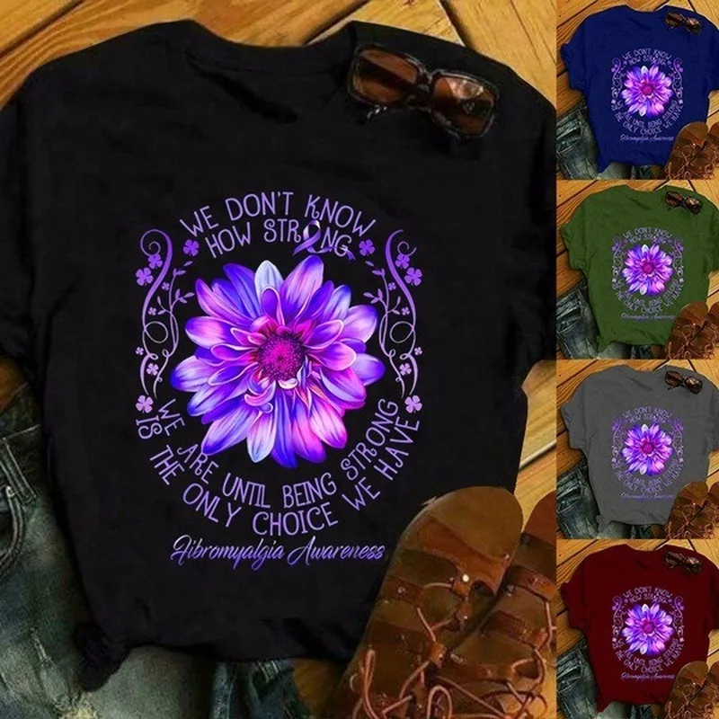 

Purple Lotus Print T Shirt Women Short Sleeve O Neck Loose Tshirt Summer Women Tee Shirt Tops Camisetas Mujer