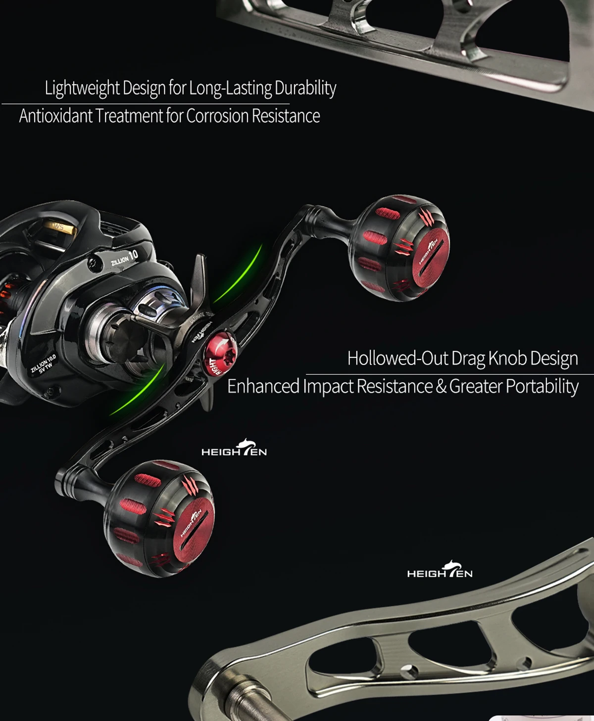 HEIGHTEN 130mm Axle Distance 35mm Knob - Double Handle Modification Accessories