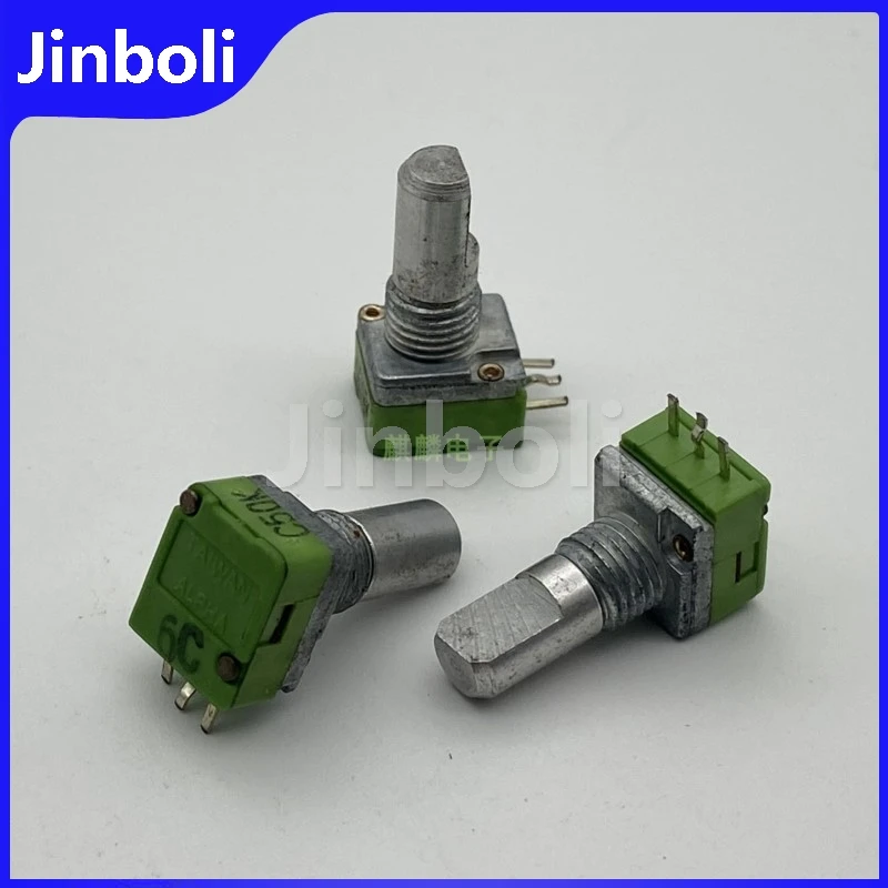 2PCS RK09 Type 3Pins Single Precision Volume Potentiometer A100K C50K W50K 15MM Handle