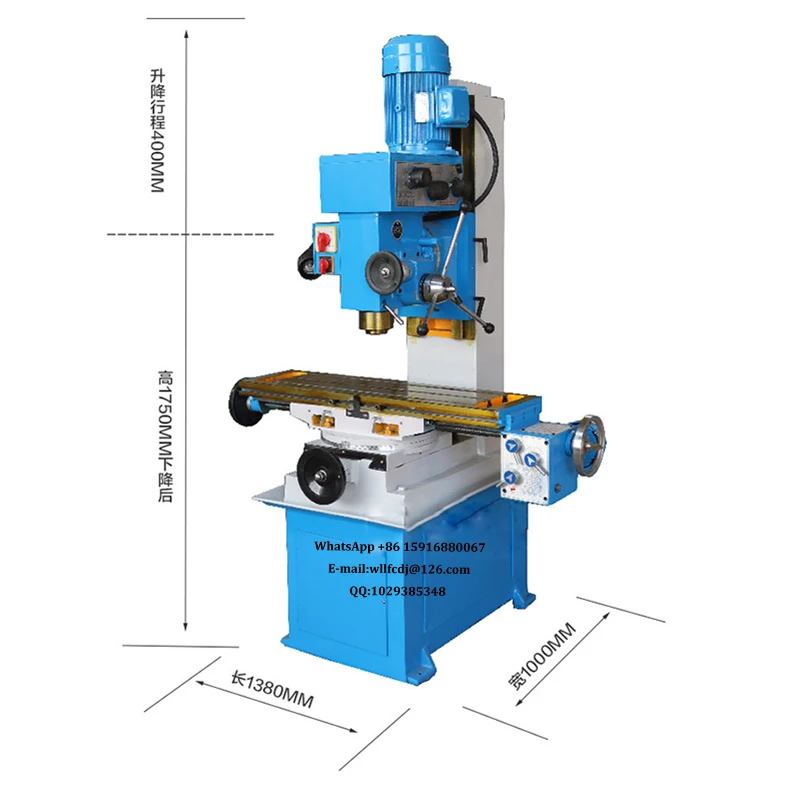 آلة طحن المعادن العمودية 1.5KW 900x240mm منضدة والعتاد محرك آلة الحفر والطحن للهندسة الدقيقة