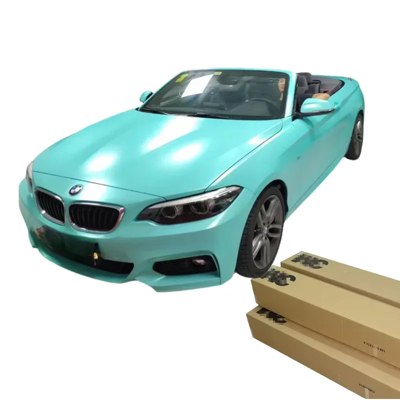

3M PET Electro Optical Metal TifnyBlue Car Color Change Changing Paint Protection Vinyl Stickers Decals Wraps Films Roll