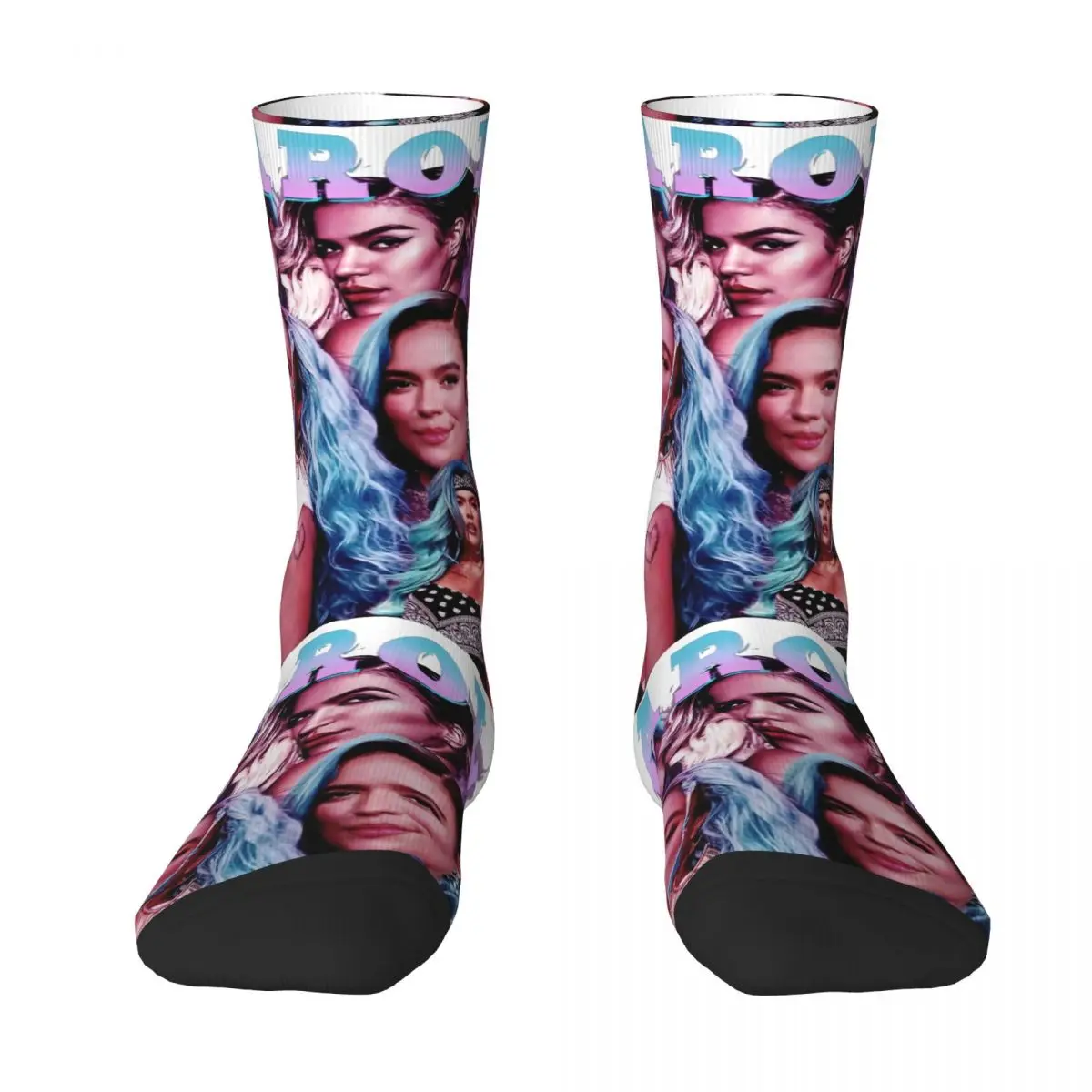 Karol G Socks Spring Colombian Singer Stockings Elegant Men's Comfortable Socks Pattern Climbing Non-Slip Socks