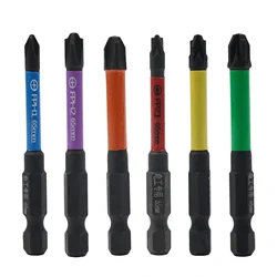 6Pcs 65mm Magnetic Special Slotted Cross Screwdriver Bit FPH1/FPH2/FPH3/FPZ1/FPZ2/FPZ3 Alloy Steel Electrician Hand Tools