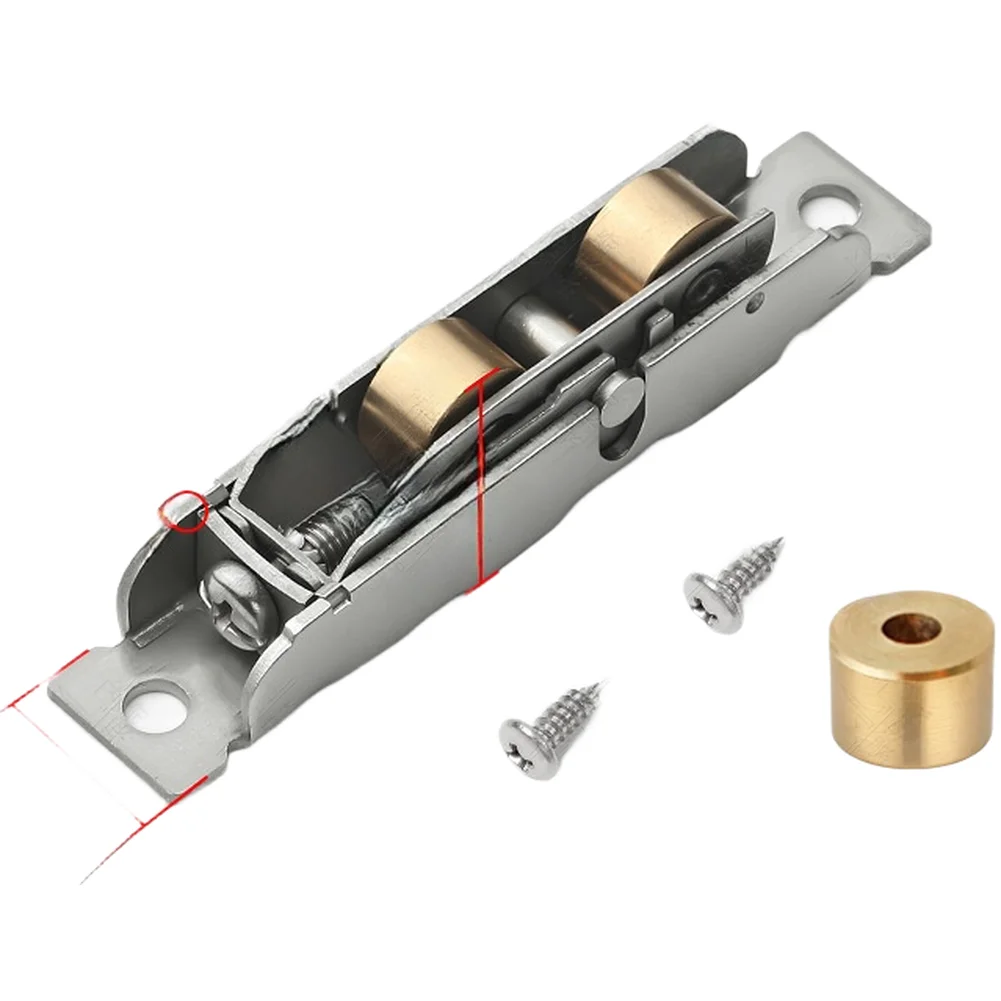 Stainless Steel Adjustable Pulley for Sliding and Doors with Copper Wheel Compatibility with Tracks Above 16mm