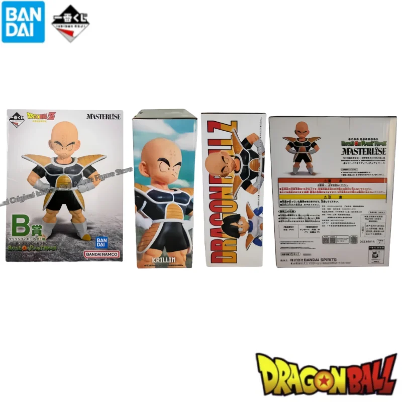 

В наличии Bandai, оригинальная коробка, гаражный комплект, модель Dragon Ball Krillin, персонажи аниме, Коллекционная оригинальная фигурка, статуя