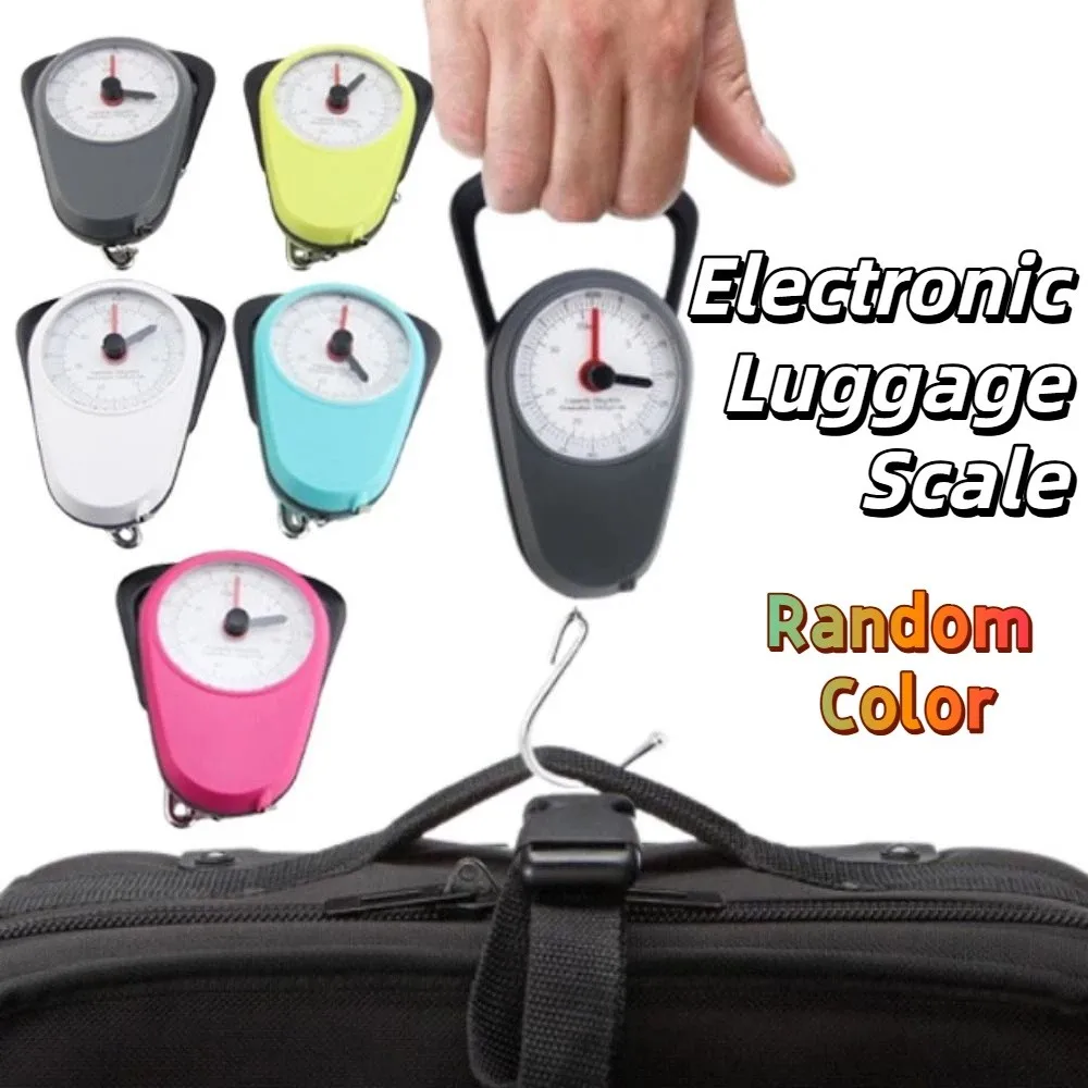 

Portable Electronic Luggage Scale with Tape Measure Compact Mini Hand Scale Random Color with Handle Travel Weighing Scale