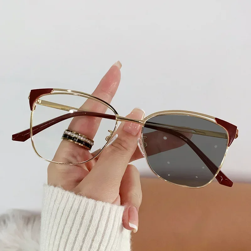 Gafas Retro de ojo de gato para Mujer, Gafas fotocromáticas antiluz Azul, Gafas para ordenador, Gafas para Mujer, Gafas para Mujer, Anti Luz Azul