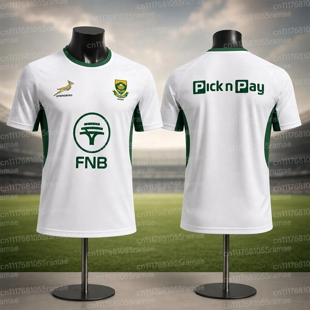 Südafrika Springboks Rugby-Trikot, Sportshirt, Springbok-Nationalmannschaft, Fan, Freizeit-Trainingsoberteil, Rugby-Uniform, passend für die ganze Familie. – Detail 5
