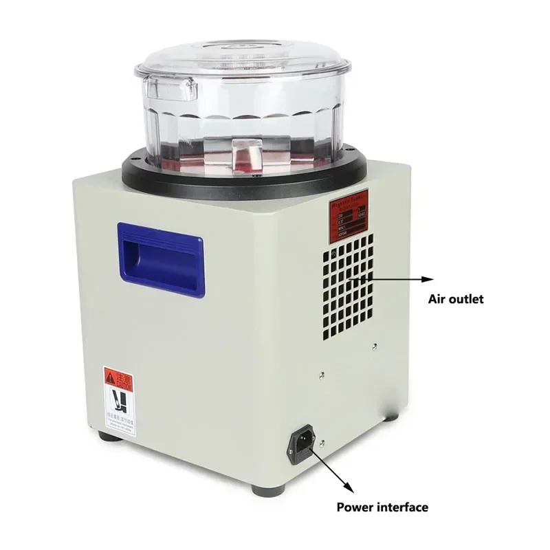 Jewelry Polishing Machine Small Magnetic Grinding Gold Silver Jewelry Accessories Cleaning Derusting Aluminum Alloy Deburring