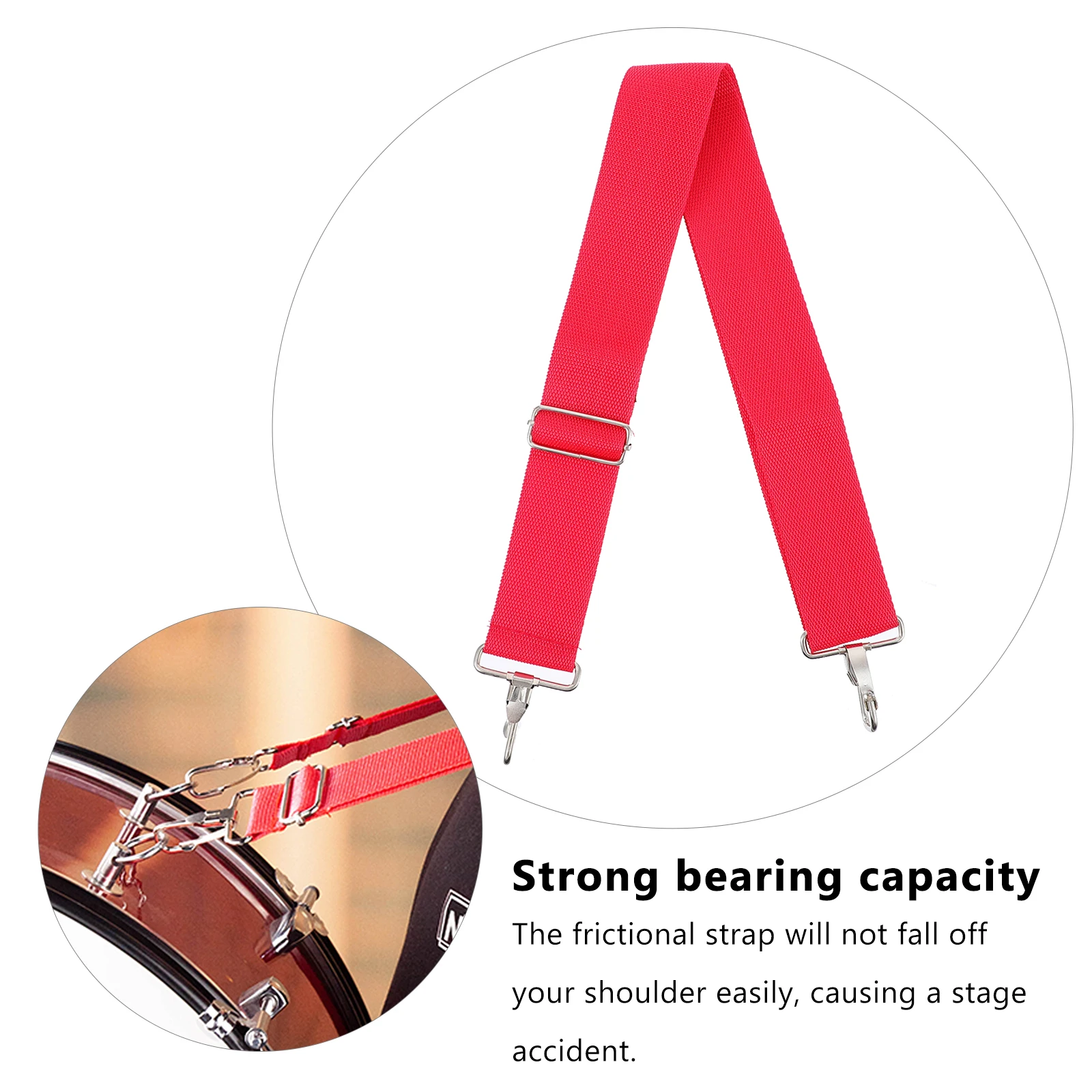 

Adjustable Snare Strap Drum Accessories Military Drum Belt For Percussion Instruments Comfortable Shoulder Belt No Tingling Long
