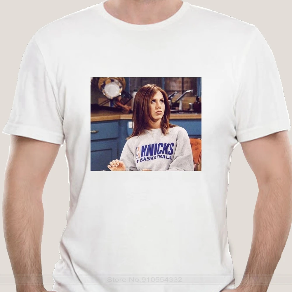JENNIFER ANISTON KNICKS FRIENDS 90S T SHIRT TV SHOW SITCOM 90S NYK MENS S- T-Shirt Men Short Sleeve Funny Plus Size