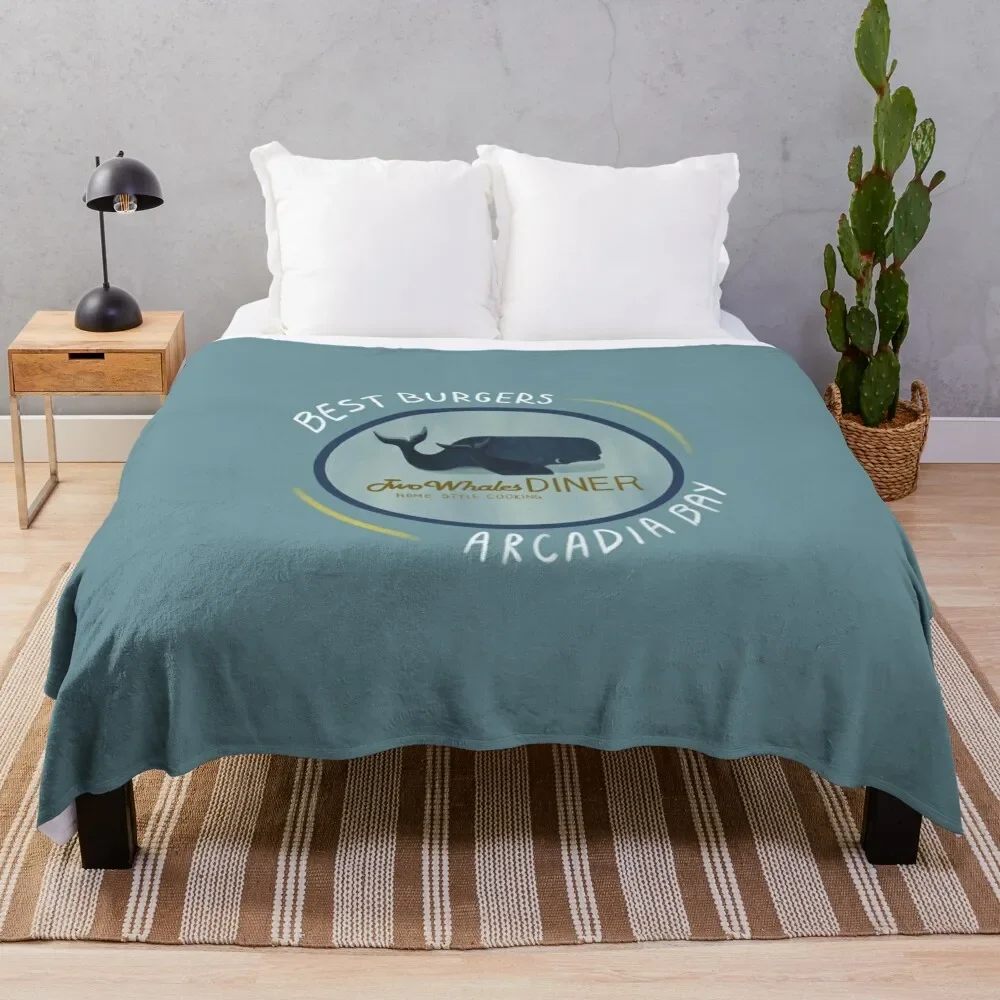 Two Whales Diner Tee (lighter) Throw Blanket cosplay anime Polar Blankets