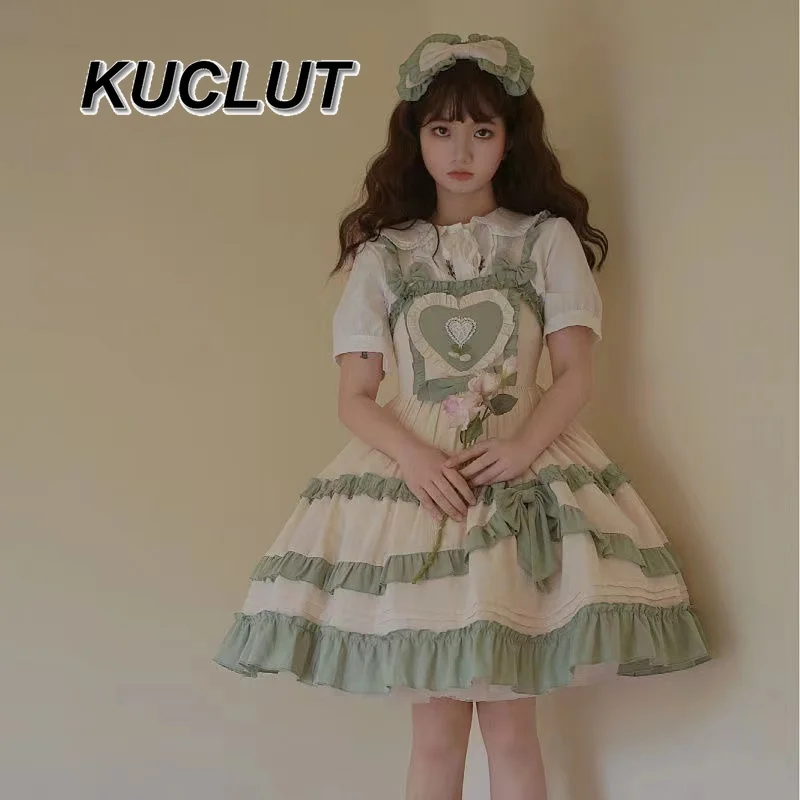 夏の女の子プリンセス Dresswes 女性のための 2025 新しいロリータスタイル甘くてかわいい夜会服エレガントカジュアルショート JSK ドレス