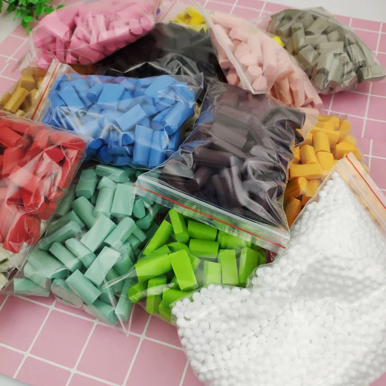 INS Grass Jelly Sponge Blocks Slime Fillers, 65Pcs Foam Strips DIY Accessories for Noodle Slime, Coconut Jelly Mud Craft